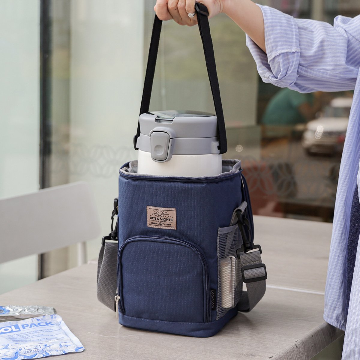 [Voucher 10% tối đa 300k] Bộ hộp cơm giữ nhiệt Easy Carry 2.0L,kèm thêm Bộ muỗng và nĩa, túi đựng - 2 Màu (Xanh, Trắng) - LHC8039, , large image number 5